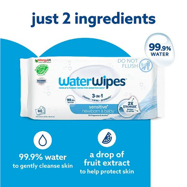 WaterWipes Baby Wet Wipes- 60 Wipes